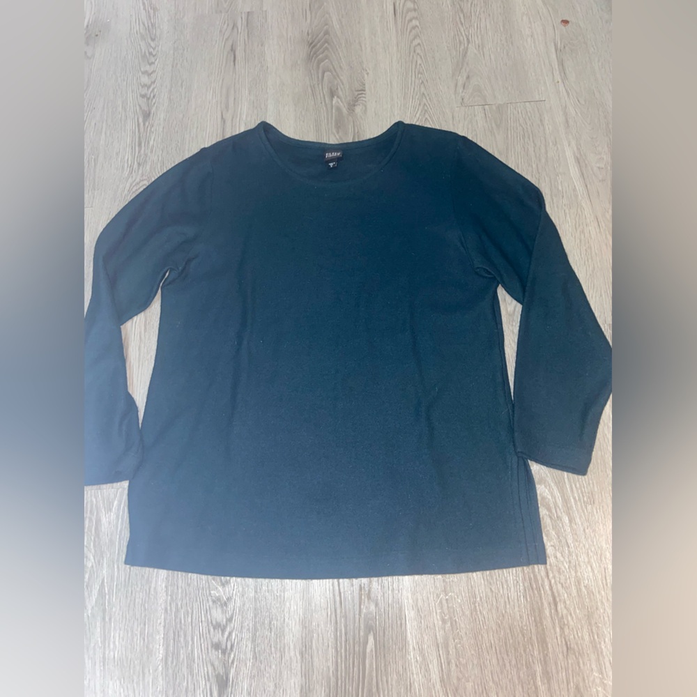 Eileen Fisher Blue-Green Crewneck Sweater
